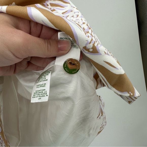 NEW LILLY PULITZER SIZE 10 THE LILLY SHIFT DRESS *BON VIVANTS* RATTAN - Picture 6 of 8